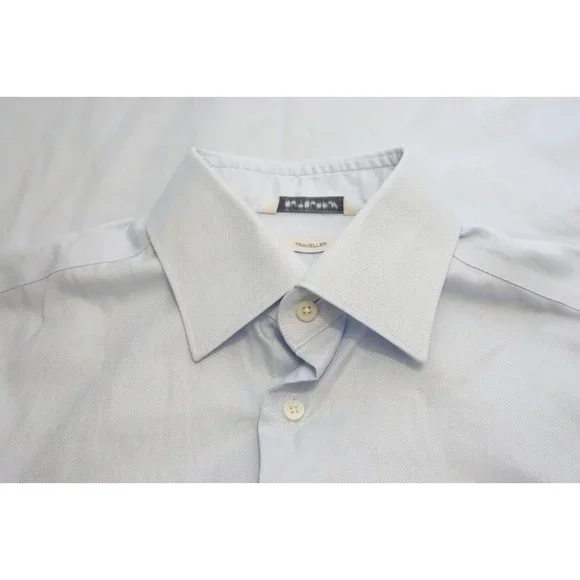 Suitsupply | Shirts | Suitsupply Traveller Light Blue Woven Spread Collar  Dress Shirt Sz 5 Slim Fit | Poshmark